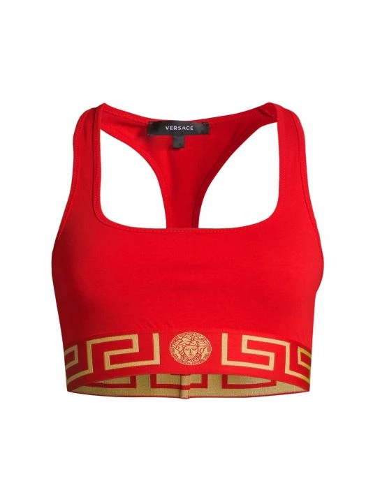 Versace Greca Border Sports Bra Black 5 Versace Greca Border Sports Bra Black - Image 5