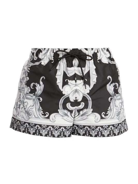 Versace Nylon Swim Boxers For Men Black White 3 Versace Nylon Swim Boxers For Men Black White - Image 3