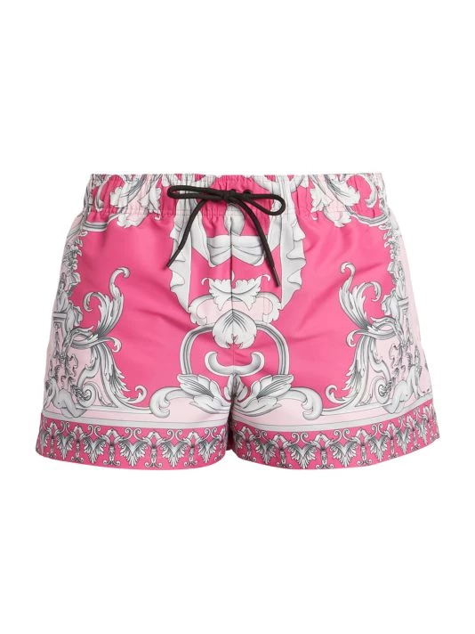 Versace Nylon Swim Boxers For Men Black White 4 Versace Nylon Swim Boxers For Men Black White - Image 4