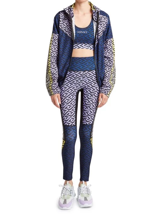 Versace Colorblock Greca Print Windbreaker 2 Versace Colorblock Greca Print Windbreaker - Image 2