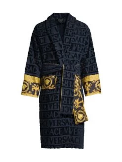 Versace Logo Baroque Bathrobe For Men White 23 Versace Logo Baroque Bathrobe For Men White -Versace Online Shop unnamed file 11
