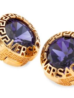 Versace Goldtone & Crystal Stud Earrings -Versace Online Shop unnamed file 1115