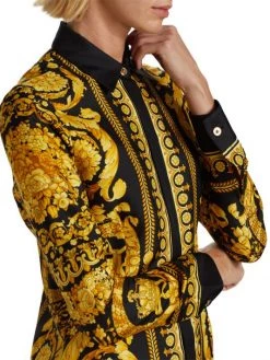 Versace Barocco Silk Button-Front Shirt -Versace Online Shop unnamed file 1133