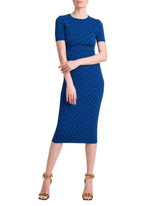 Versace La Greca Jacquard Pencil Skirt 2 Versace La Greca Jacquard Pencil Skirt - Image 2