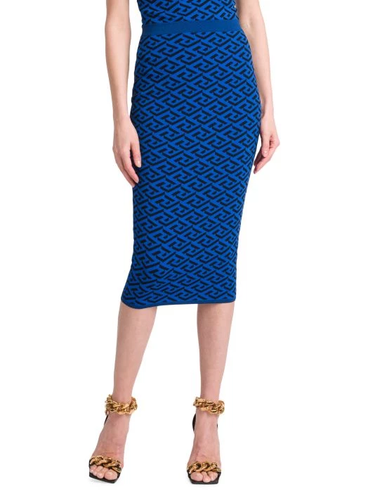 Versace La Greca Jacquard Pencil Skirt 3 Versace La Greca Jacquard Pencil Skirt - Image 3