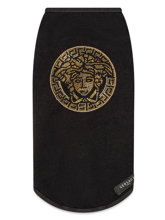 Versace Jeweled La Medusa Dog T-Shirt 1 Versace Jeweled La Medusa Dog T-Shirt