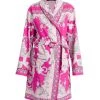 Versace Silver Baroque Silk Robe