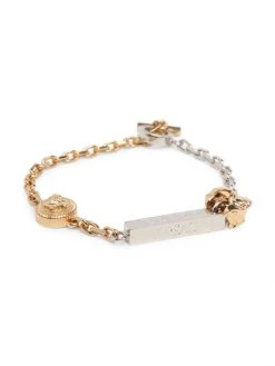 Versace Brass Two-Tone Chain-Link Bracelet For Men