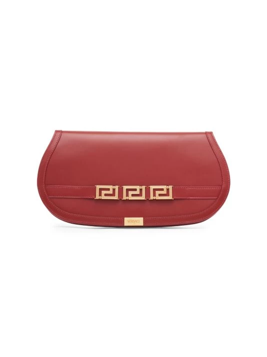 Versace Greca Goddess Leather Clutch Black 1 Versace Greca Goddess Leather Clutch Black