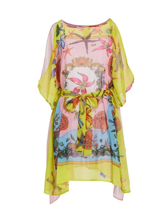 Versace Tresor De La Mer Sheer Belted Coverup 1 Versace Tresor De La Mer Sheer Belted Coverup