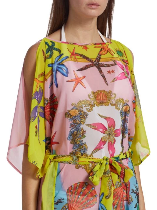 Versace Tresor De La Mer Sheer Belted Coverup 5 Versace Tresor De La Mer Sheer Belted Coverup - Image 5