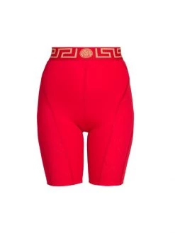 Versace Logo Stretch Cycling Shorts
