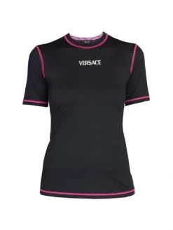 Versace Rib-Knit Logo T-Shirt