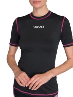 Versace Rib-Knit Logo T-Shirt -Versace Online Shop unnamed file 1329