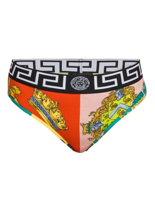 Versace Logo Stretch-Cotton Briefs 1 Versace Logo Stretch-Cotton Briefs
