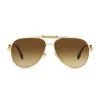 Versace Gradient Aviator Sunglasses For Men Pale Gold