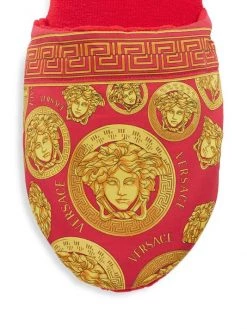 Versace Medusa Print Cotton Slippers White -Versace Online Shop unnamed file 1380