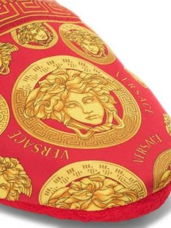 Versace Medusa Print Cotton Slippers White -Versace Online Shop unnamed file 1384