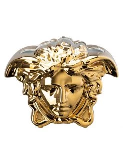 Versace Medusa Grande Porcelain Vase Gold