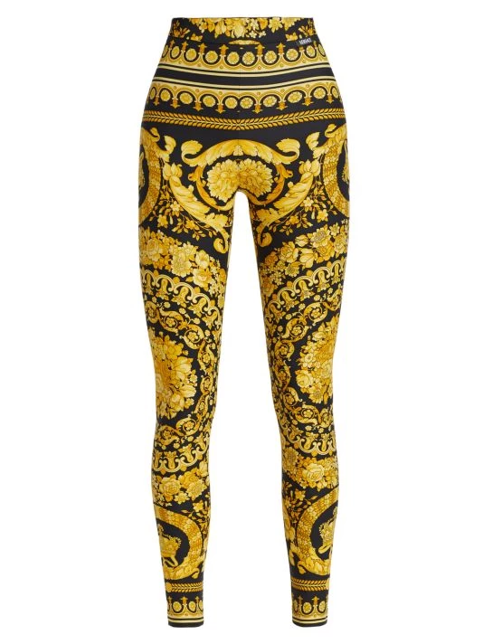 Versace Printed High-Waisted Leggings 1 Versace Printed High-Waisted Leggings