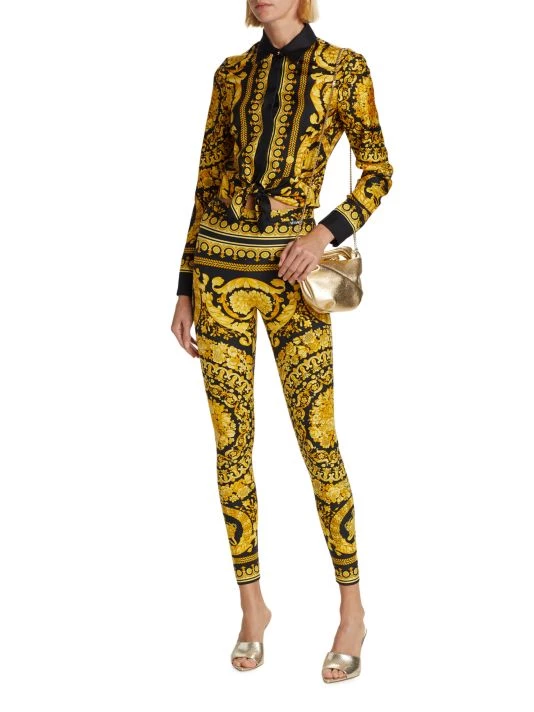 Versace Printed High-Waisted Leggings 2 Versace Printed High-Waisted Leggings - Image 2