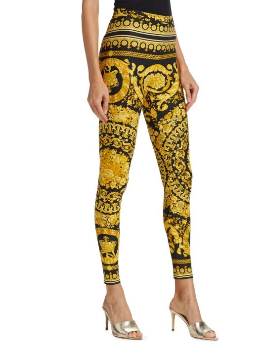 Versace Printed High-Waisted Leggings 4 Versace Printed High-Waisted Leggings - Image 4