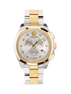 Versace Geo Chrono Two-Tone Chronograph Bracelet Watch