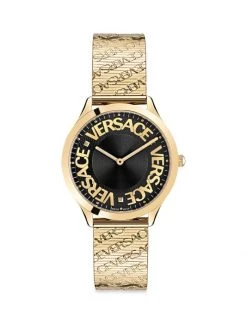 Versace Logo Halo Stainless Steel Bracelet Watch