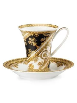 Versace I Love Baroque Porcelain Coffee Cup And Saucer