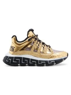 Versace Trigreca Metallic Sneakers
