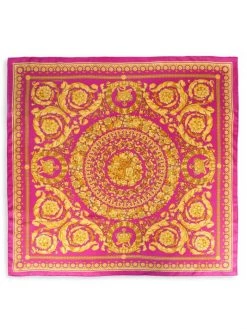 Versace Barocco Print Silk Foulard Black Gold -Versace Online Shop unnamed file 1530