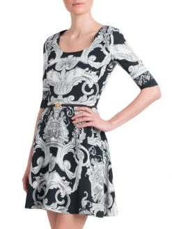 Versace Oversized Barocco Print Belted Minidress -Versace Online Shop unnamed file 1552
