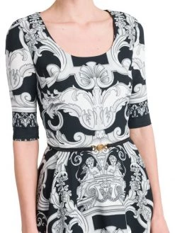 Versace Oversized Barocco Print Belted Minidress -Versace Online Shop unnamed file 1554