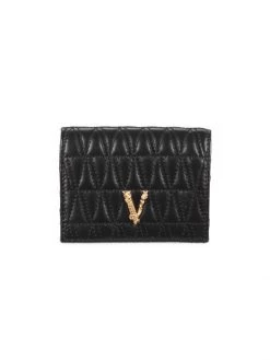 Versace Virtus Quilted Leather Bi-Fold Wallet