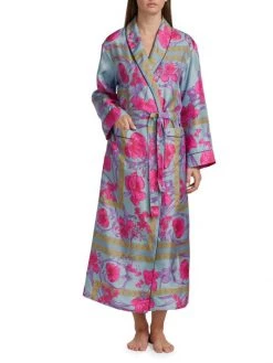 Versace Printed Silk Long Robe -Versace Online Shop unnamed file 1586