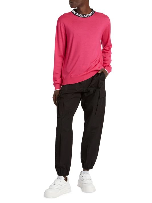 Versace La Greca Signature Knit Sweater For Men Black 2 Versace La Greca Signature Knit Sweater For Men Black - Image 2