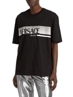 Versace Cotton Logo T-Shirt For Men -Versace Online Shop unnamed file 1600