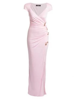 Versace Safety Pin Jersey Gown