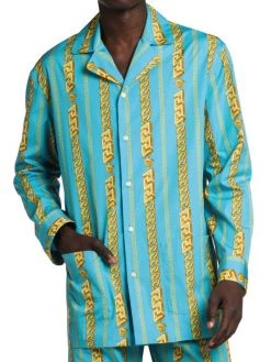 Versace Chainlink Pajama Shirt For Men -Versace Online Shop unnamed file 1616