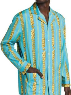 Versace Chainlink Pajama Shirt For Men -Versace Online Shop unnamed file 1619