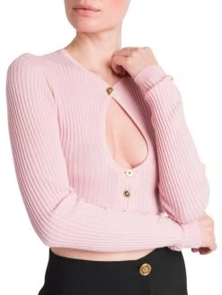 Versace Rib-Knit Keyhole Cardigan -Versace Online Shop unnamed file 1625