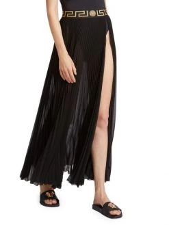 Versace Grecco Pleated Coverup Maxi Skirt -Versace Online Shop unnamed file 1628