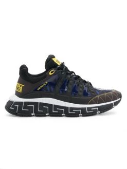 Versace Trigreca Monogram Sneakers For Men Brown