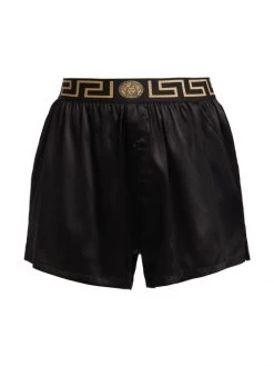 Versace Stretch-Silk Satin Shorts