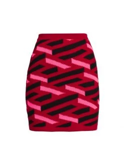Versace La Greca Wool Skirt