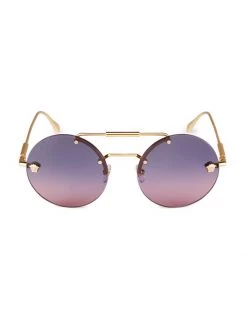 Versace 56MM Round Sunglasses