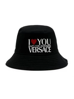 Versace Logo Cotton Twill Bucket Hat