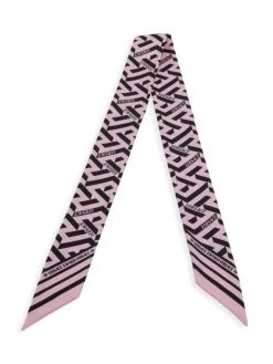 Versace La Greca Silk Skinny Scarf Candy Black -Versace Online Shop unnamed file 1719