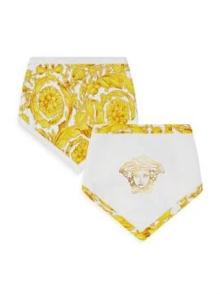 Versace Baby's 2-Piece Baroque Bibs Set For Kids