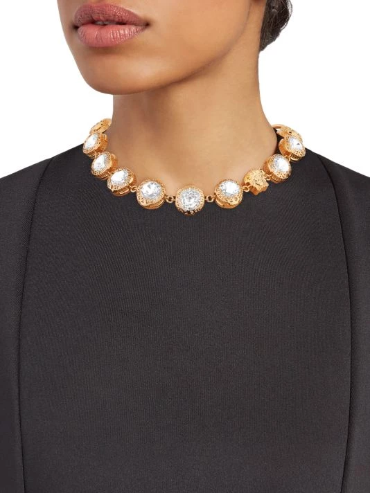 Versace Goldtone & Crystal Collar Necklace 2 Versace Goldtone & Crystal Collar Necklace - Image 2